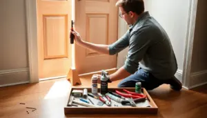 how to fix a squeaky door
