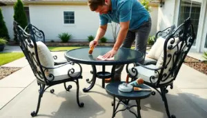 wrought iron patio furniture
