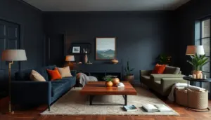 cozy moody living room