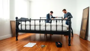 cast iron bed frame