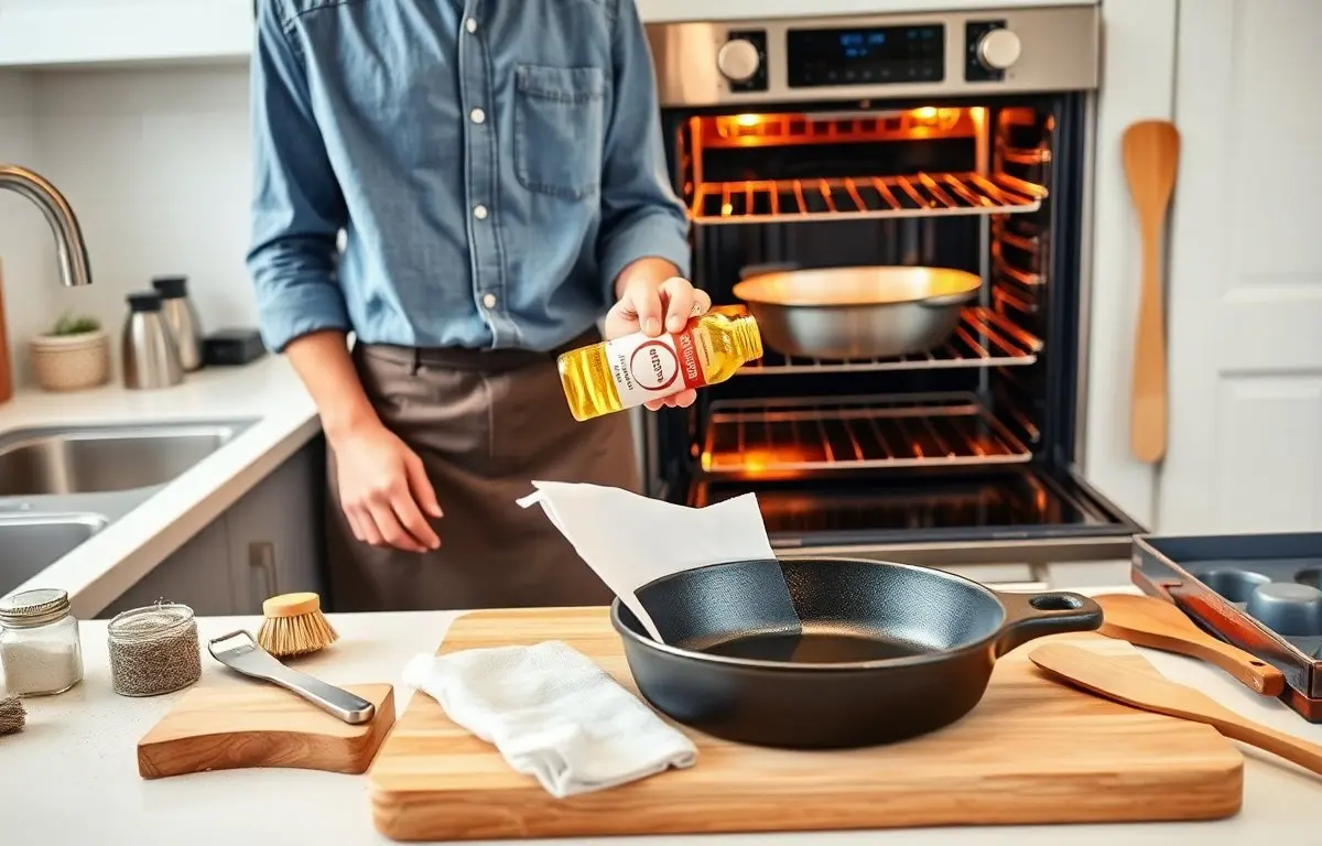 how to clean and season cast iron