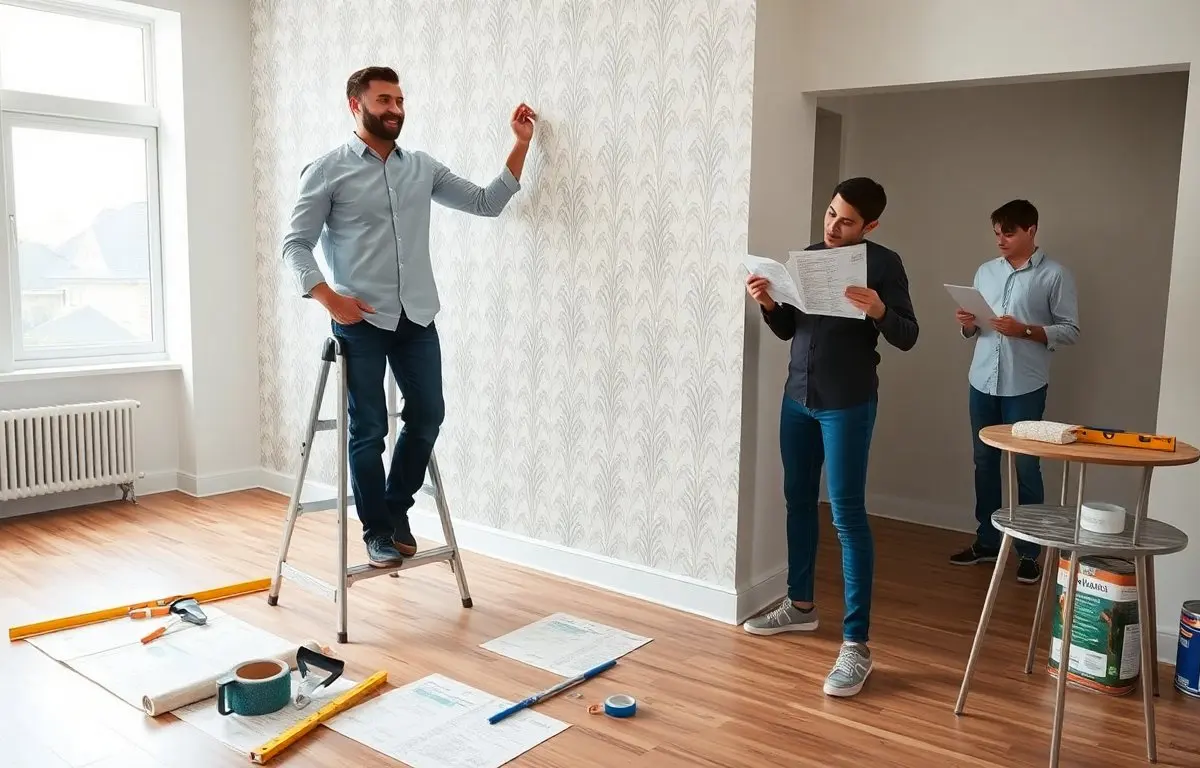 how to hang peel and stick wallpaper