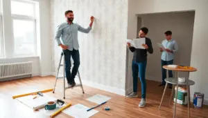 how to hang peel and stick wallpaper